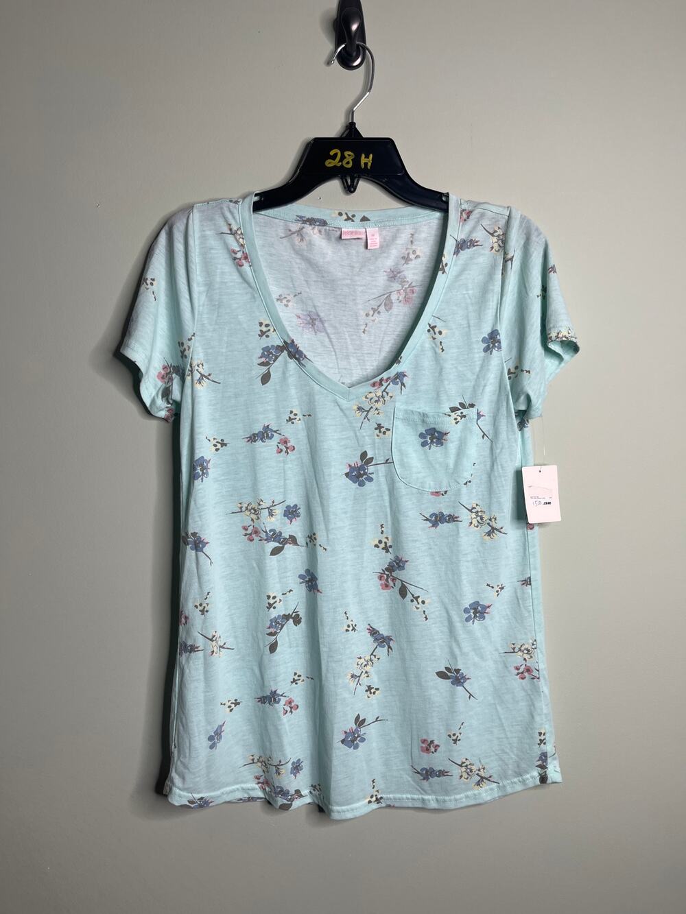 Make and Model Blue Floral Tee XS